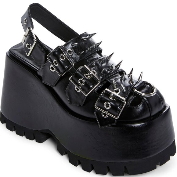 New Dolls Kill Widow Fury Mood Platform Sandals - Picture 6 of 8